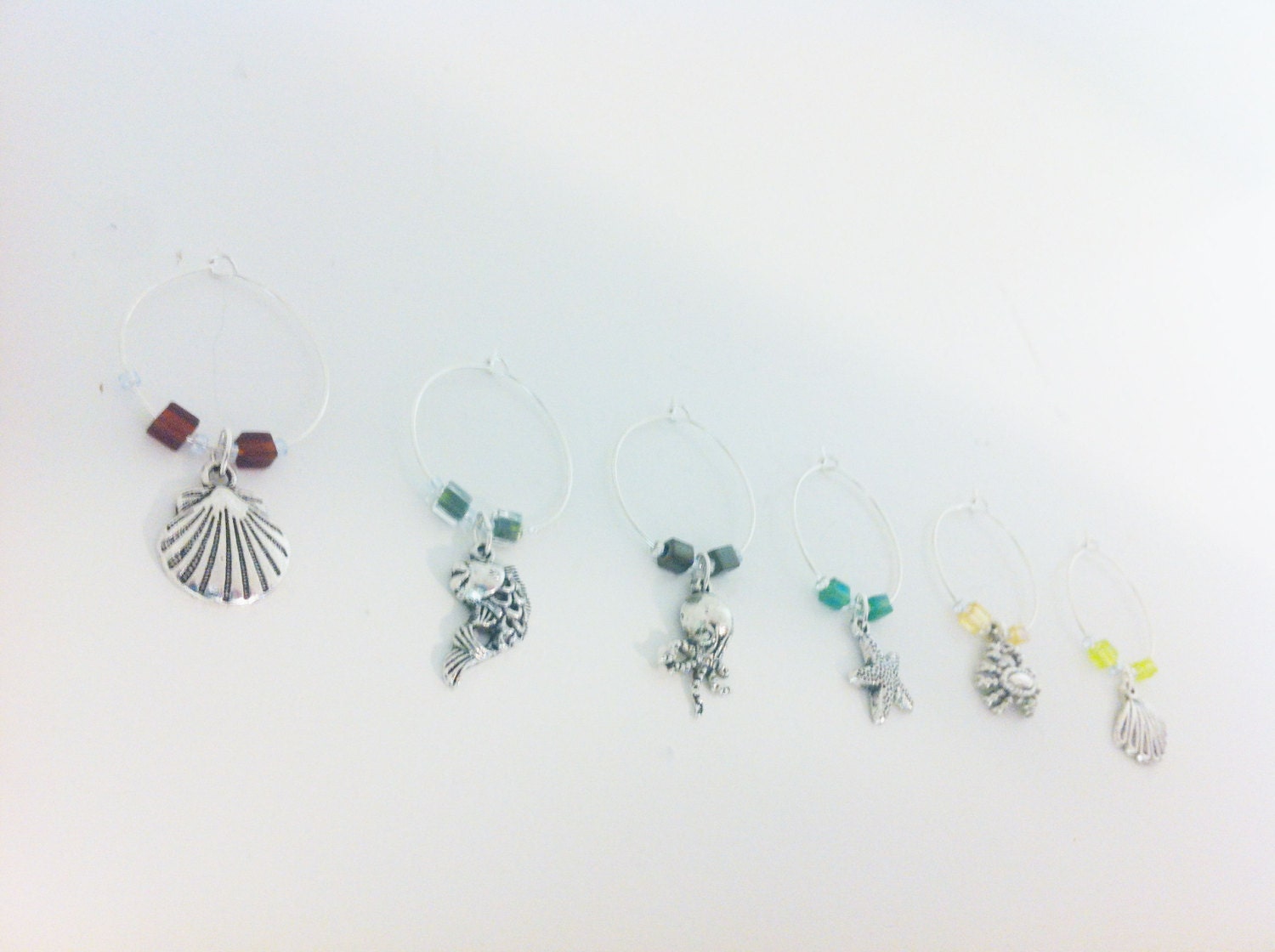 Sea Animal Wine Glass Charms