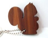 Squirrel Key Chain Silhouette Wood Scroll Saw Outline Keychain
