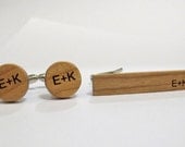 Letter Tie Clip and Cuff Link Set