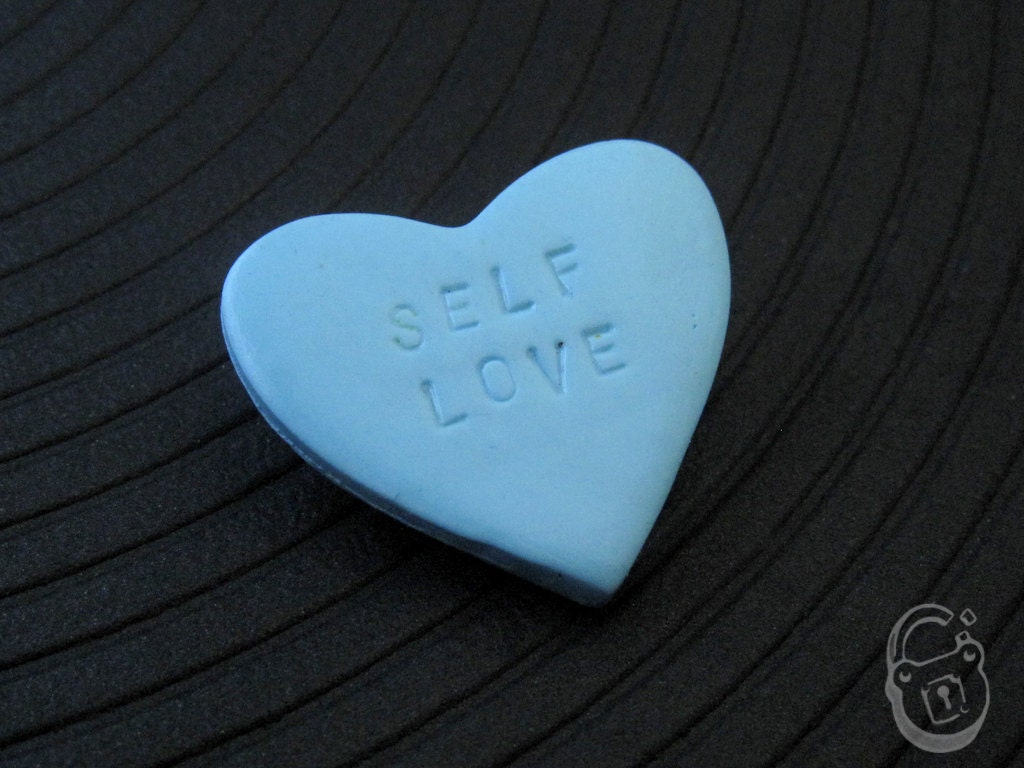 Custom Heart Lolly Brooch's Poly Clay - Set of two