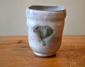 Ginko Leaf Stoneware Cup