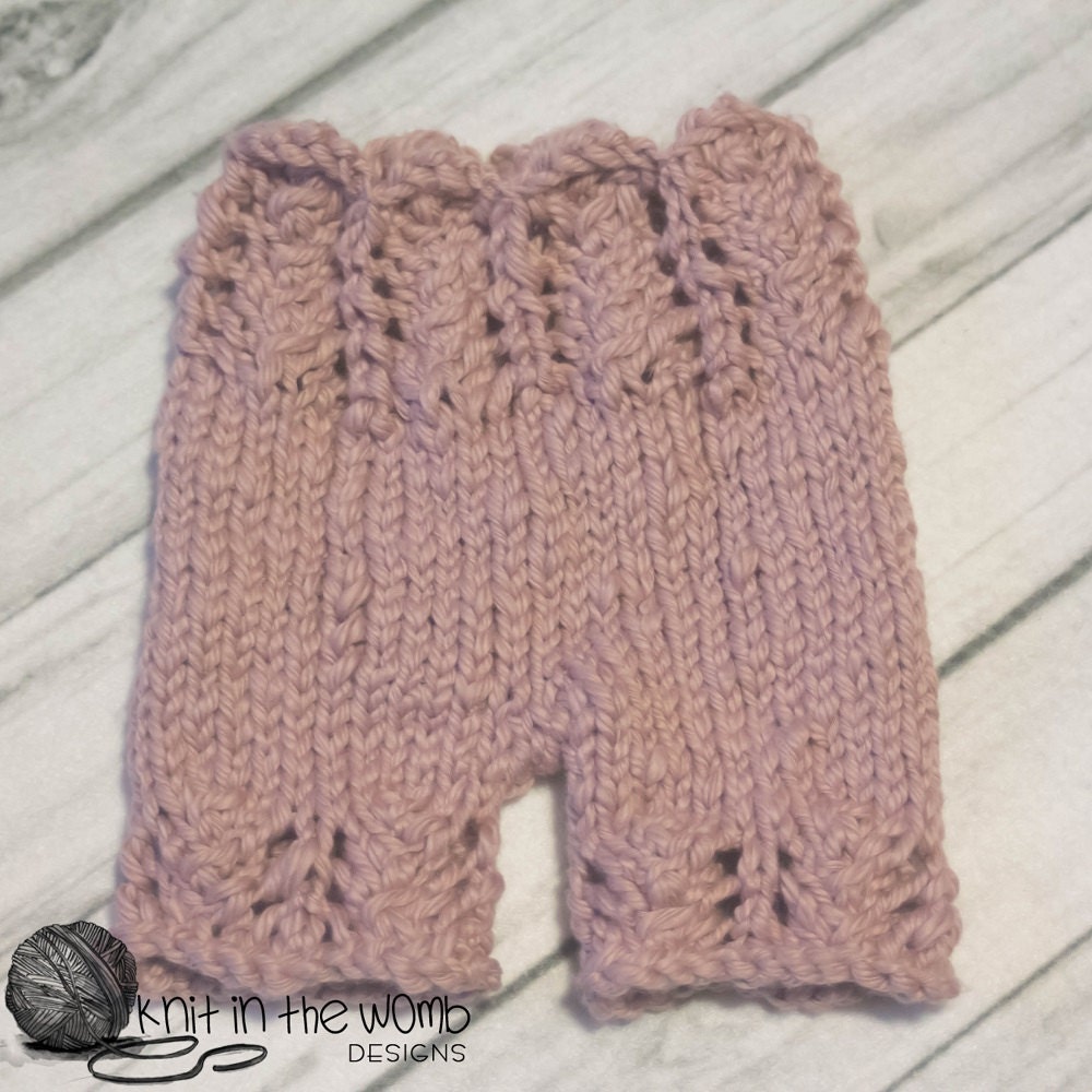 Razor Shell Shorts Pattern - PDF PATTERN - knitting pattern - knit photo prop - newborn pants - cloth diapering - diaper cover