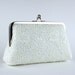 EllenVintage Alencon Lace Silk Clutch in Ivory, Choose your Frame, wedding clutch, wedding bag, bridesmaid clutch, Bridal clutch
