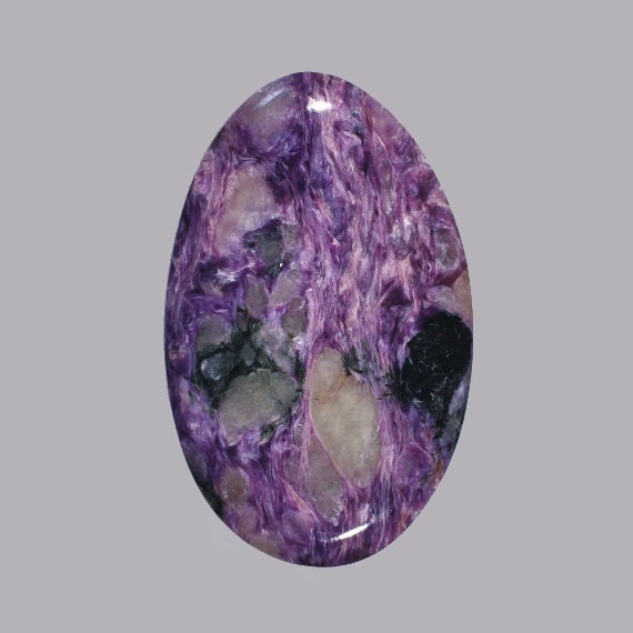 Oversized Charoite Cabochon.  Designer Cabochons Handmade by MagicStones on Etsy