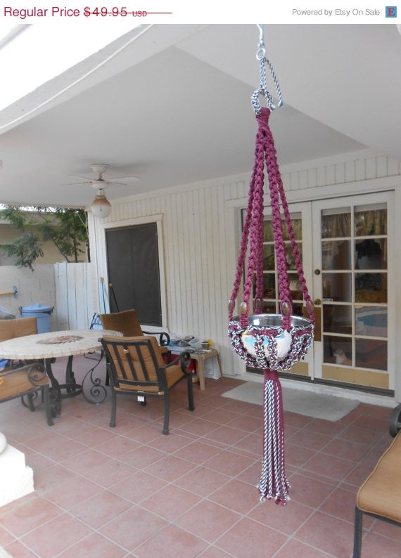 Spring into Spring Macrame Plant Hanger Half Hitched