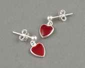 Classic Valentine silver post earrings