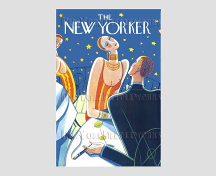 New Yorker Magazine Pattern, Vintage New Yorker, Art Deco Pattern, Cross Stitch, New York Pattern from NewYorkNeedleworks on Etsy