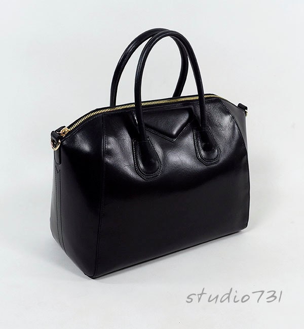 Feel Good Leather Tote / Shoulder Bag - Black