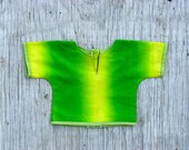 Waldorf Doll Green Boy Hippie Shirt, 15 inch Cotton