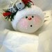 Bunco Ornament Christmas Tree Bulb Hand Painted Glass Snowball face Personalized