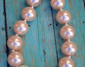 Girls CHunky Beaded Necklace "Dainty Pink"