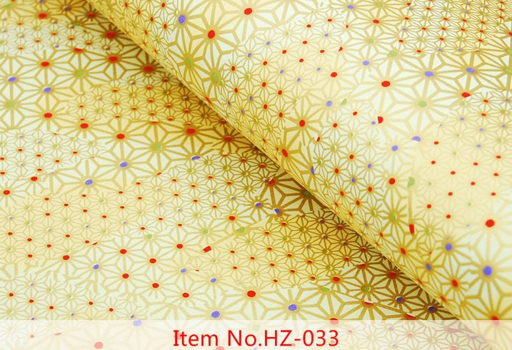 40% discount 23x17 inch (58x42cm) yuzen chiyogami paper sheet HZ-033 geometry style in gold background for cabochon necklace crafting use