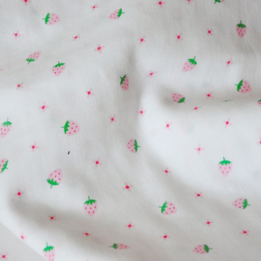 30% off double layer gauze, baby cotton underwear fabric, 1.6 x 0.5 yards (150 x 46cm), one side birds, oppsite strips, 279