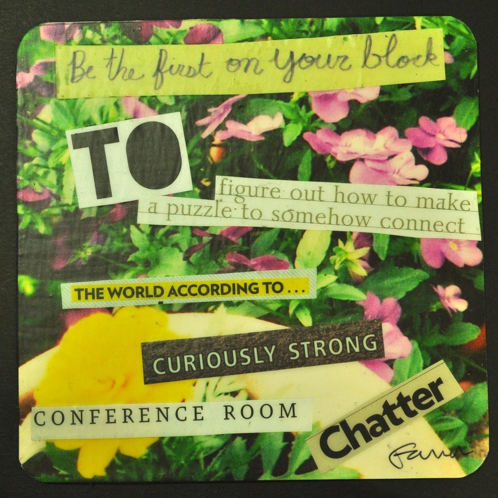 5x5 Unique Poem Collage Photo Magnet