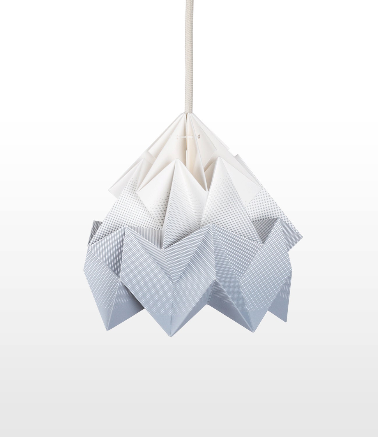 Moth origami lampshade gradient grey