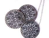 Ninda (trio lotus filigree lightweight necklace with antique look)