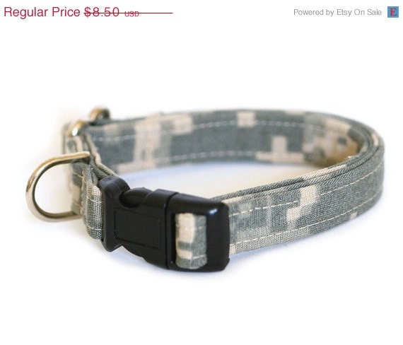 ON SALE Small Dog Collar - Army Digital Camo ACU