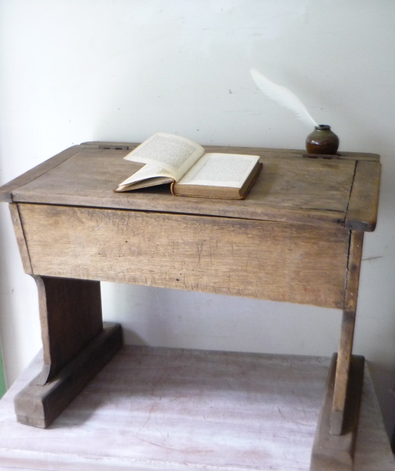 Antique Wooden School Desk - PICK UP ONLY