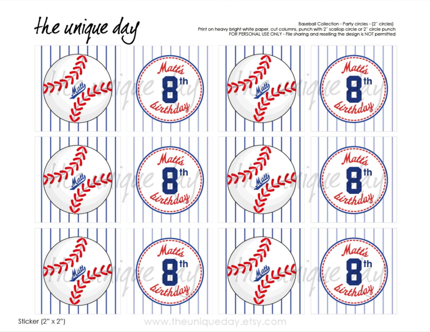Printable Baseball Themed Birthday - Cupcake Toppers - Favor Tags - Party circles Il_570xn