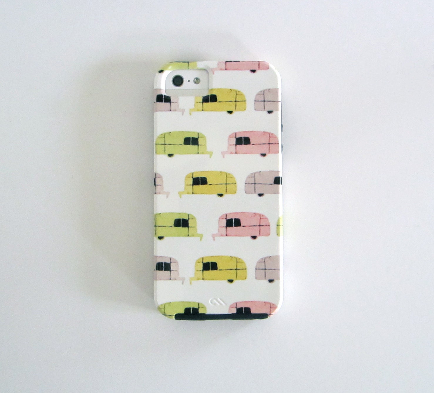 Trailer IPhone 4/4s case Multi pattern Colors yellow, pink, green, purple Retro, kitsch iPhone 5 case