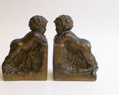 Vintage Cherub Bookends