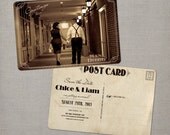 Vintage Save the Date Postcard - the "Chloe"