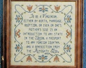 To Be A Virginian Samplers