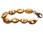 80s Gianni Versace Bracelet/ Medusa head, Gold plating/ Original box and bag/numbered on box