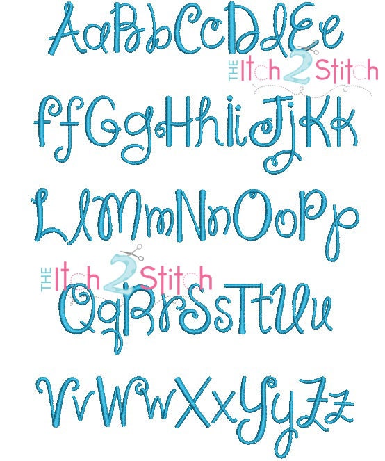 Shine Your Light Machine Embroidery Font  1", 1.5", 2" & 2.5" (upper and lower A-Z and numbers 0-9) INSTANT DOWNLOAD now available