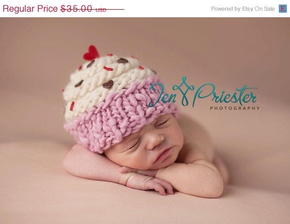Sale 20% off now Cupcake baby Hat Sizes Preemie to 12 months Great photography prop
