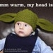 Baby yoda beanie , newborn - 3 months size.