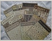 Simple Stories Bingo Cards set of 12 Documented for Scrapbooking, Card Making, Paper Crafts