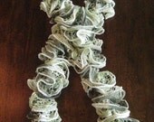 Pale Green Ruffle Scarf