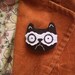 Grumpy cat  - felt and lacy brooch by Wassupbrothers