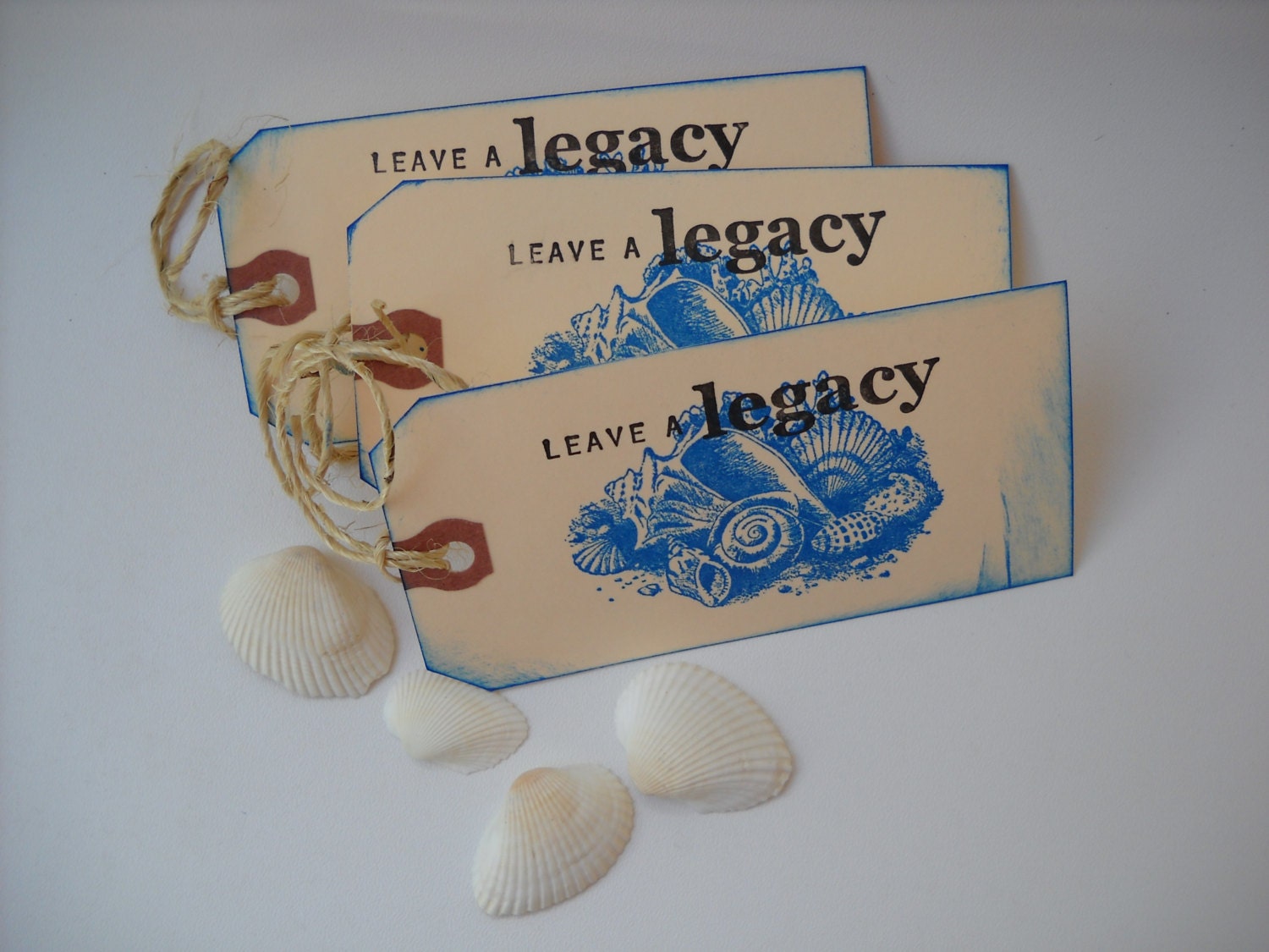 Shabby Sea Shell Tags