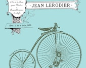 Vintage Parisien signs, ATC Backgrounds, Vntage bikes, Alice in Wonderland Handmade Digital Collage Sheet