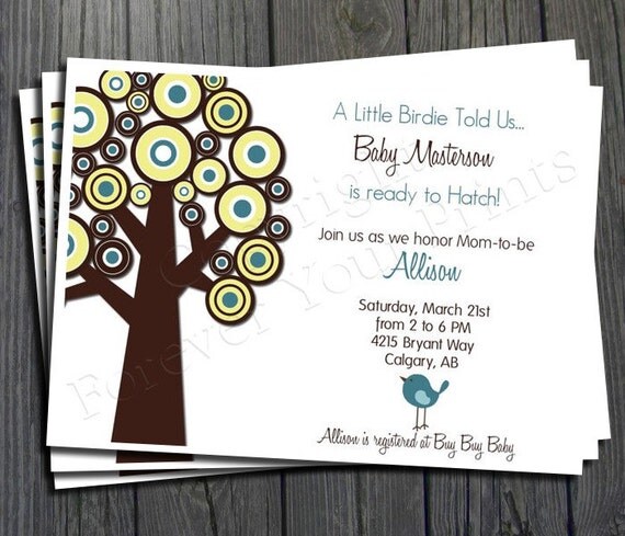 Baby Shower Invitation - FREE Thank You Card included Il_570xn
