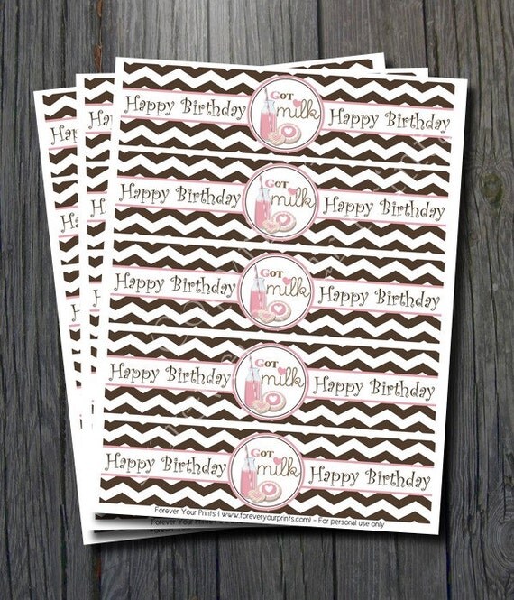 Milk and Cookies Bottle Labels - INSTANT DOWNLOAD Il_570xn