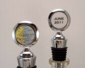 Two Sided Custom MAP Wine Bottle Stopper, What is you special place in the heart