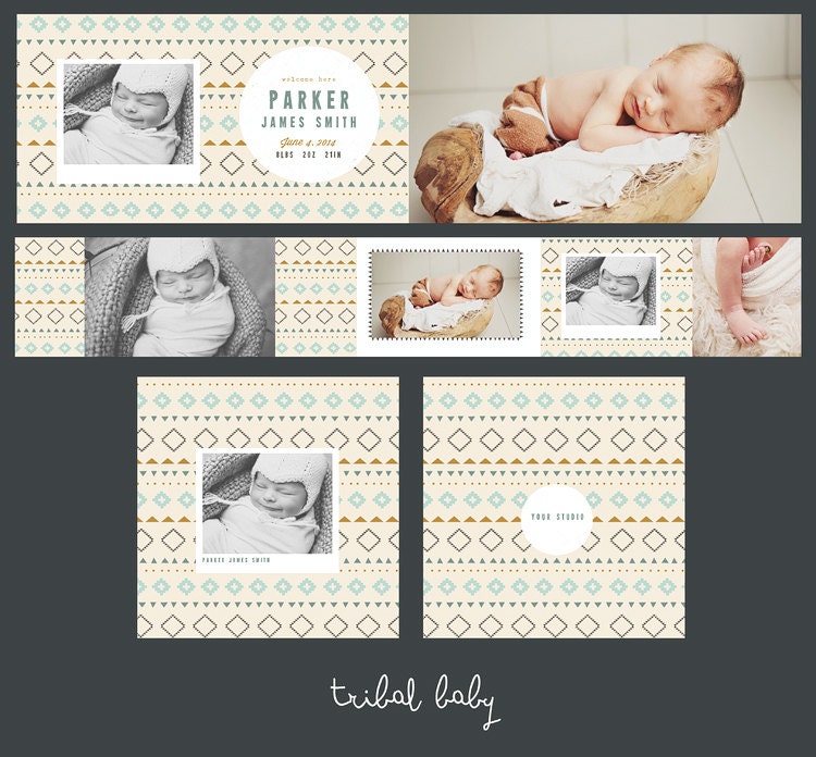 INSTANT DOWNLOAD Tribal baby 3x3 WHCC Accordion