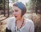 Blueberry Starlette Crocheted Headband