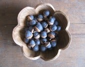 Felted wool acorns, slate blue, wholesale lot of 50