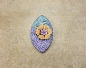 Artisan Pendant Blue Lavender Green Purple Colorful Mixed Media Pendant