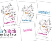 Happy New Baby Mix n Match Proud Parent cards