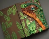 DISPLAY/ CUSTOM order -  dragon Journal- secret diary- sketchbook- polymer clay - fantasy steampunk gothic lolita blank OOAK