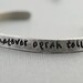 Oprah Hand Stamped Skinny Aluminum Cuff Bracelet by TheCopperFox