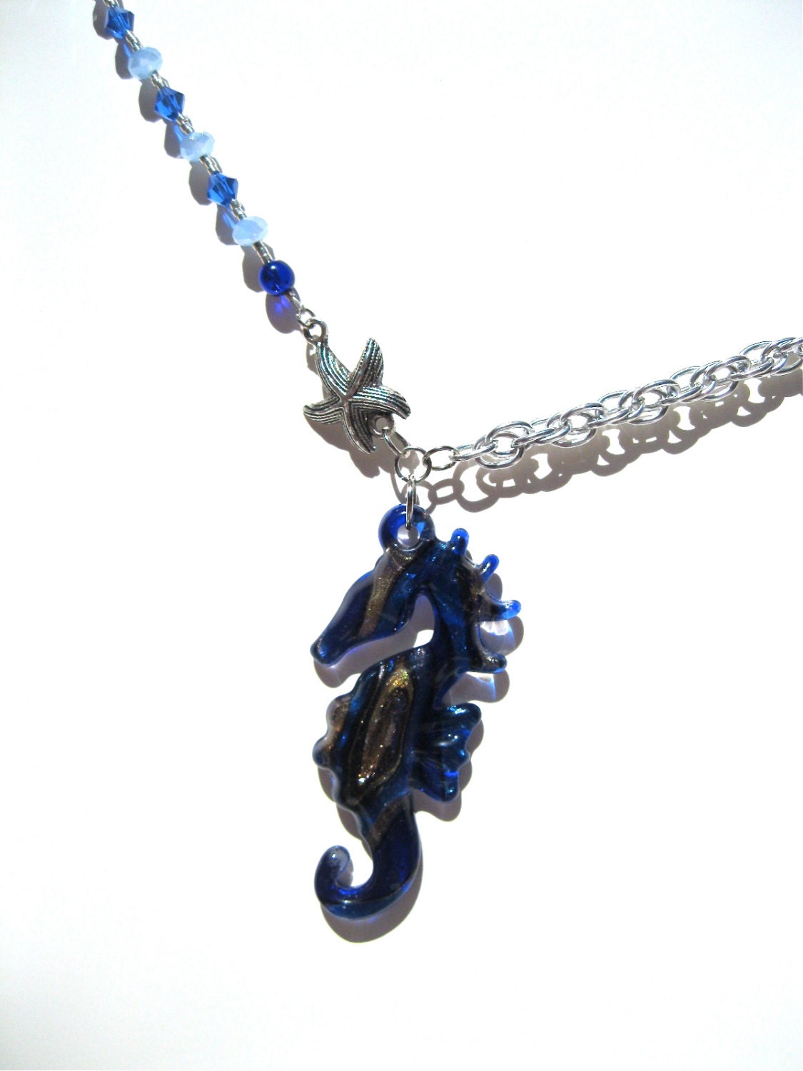 Nautical Style Necklace, Coastal Theme, Fantasy Style, Nature Jewelry, "Ocean Life"