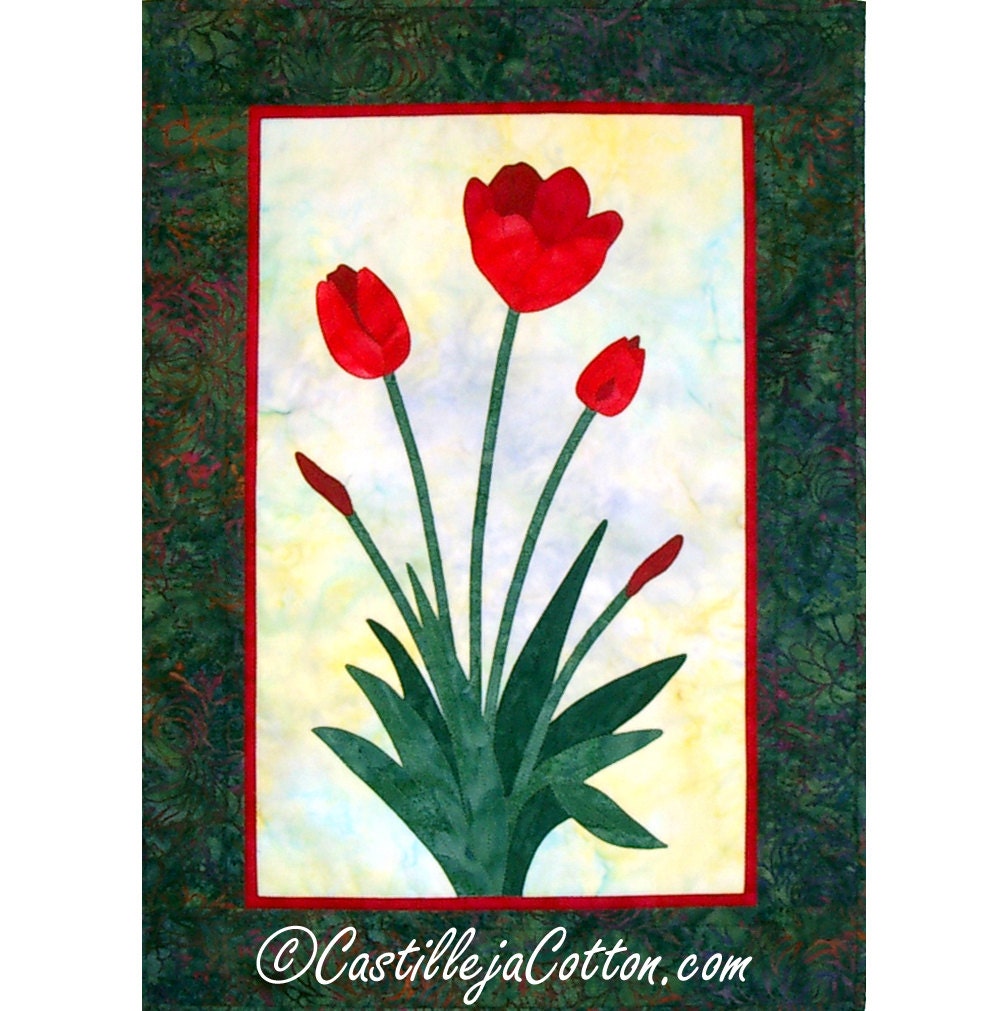 Tulips and Buds Quilt ePattern 4226-3