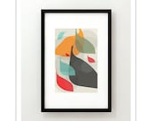 FLOW no.31 - Giclee Print - Mid Century Modern Danish Modern Style Minimalist Modernist Eames Abstract