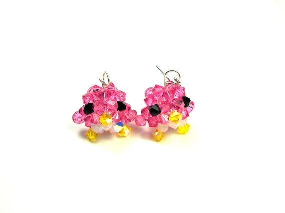 Beaded Bird Earrings